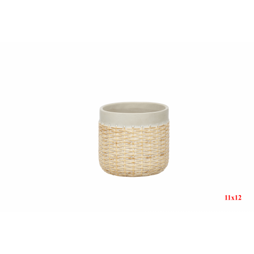 MACETA 1387 -11x12 EFECTO RATAN-