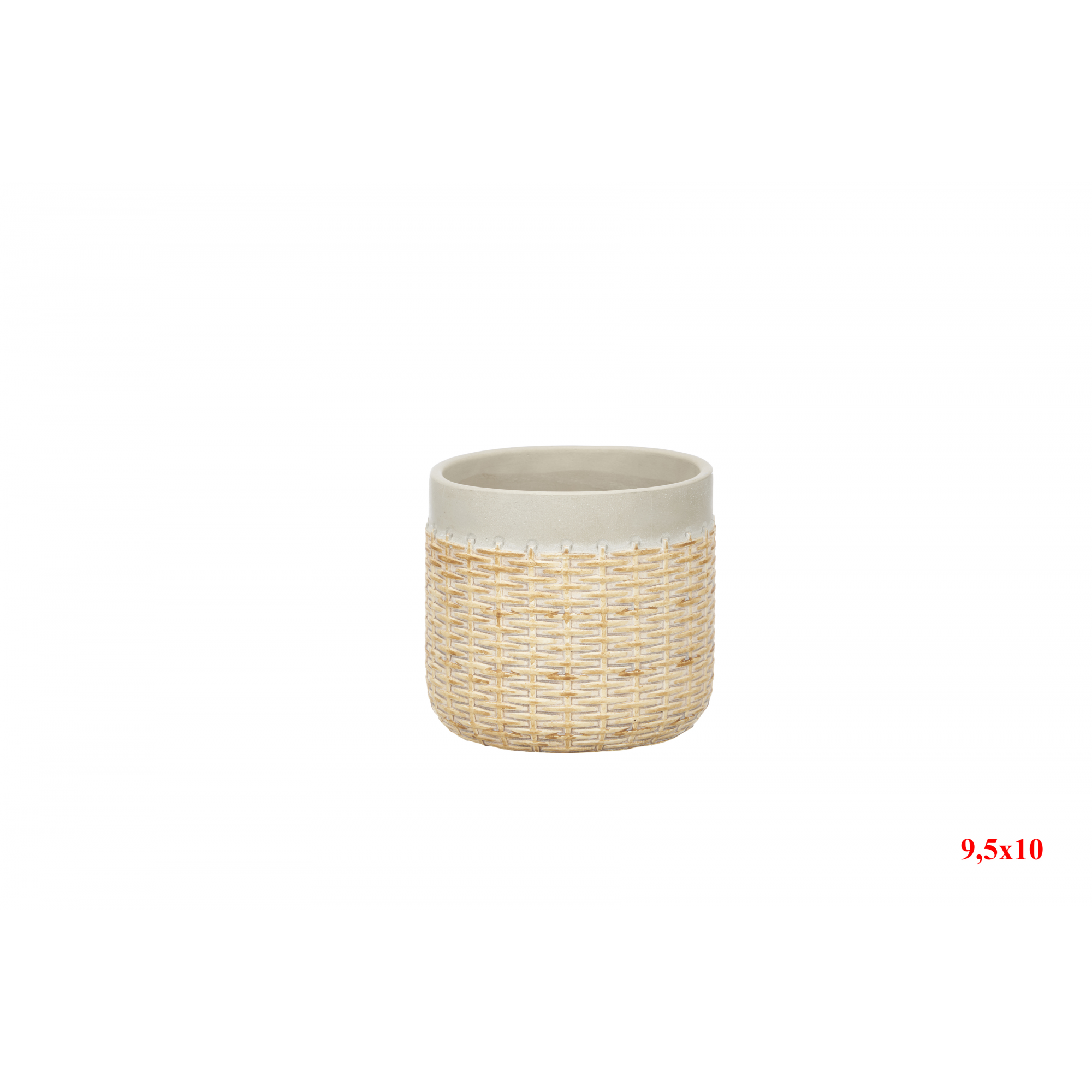 MACETA 1388 -9,5x10 EFECTO RATAN-