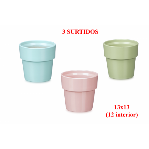 MACETA 5240 -13x13 (3 SURTIDOS)-