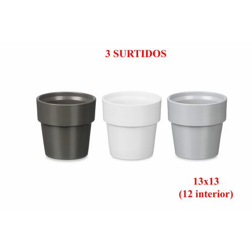 MACETA 5241 -13x13 (3 SURTIDOS)-