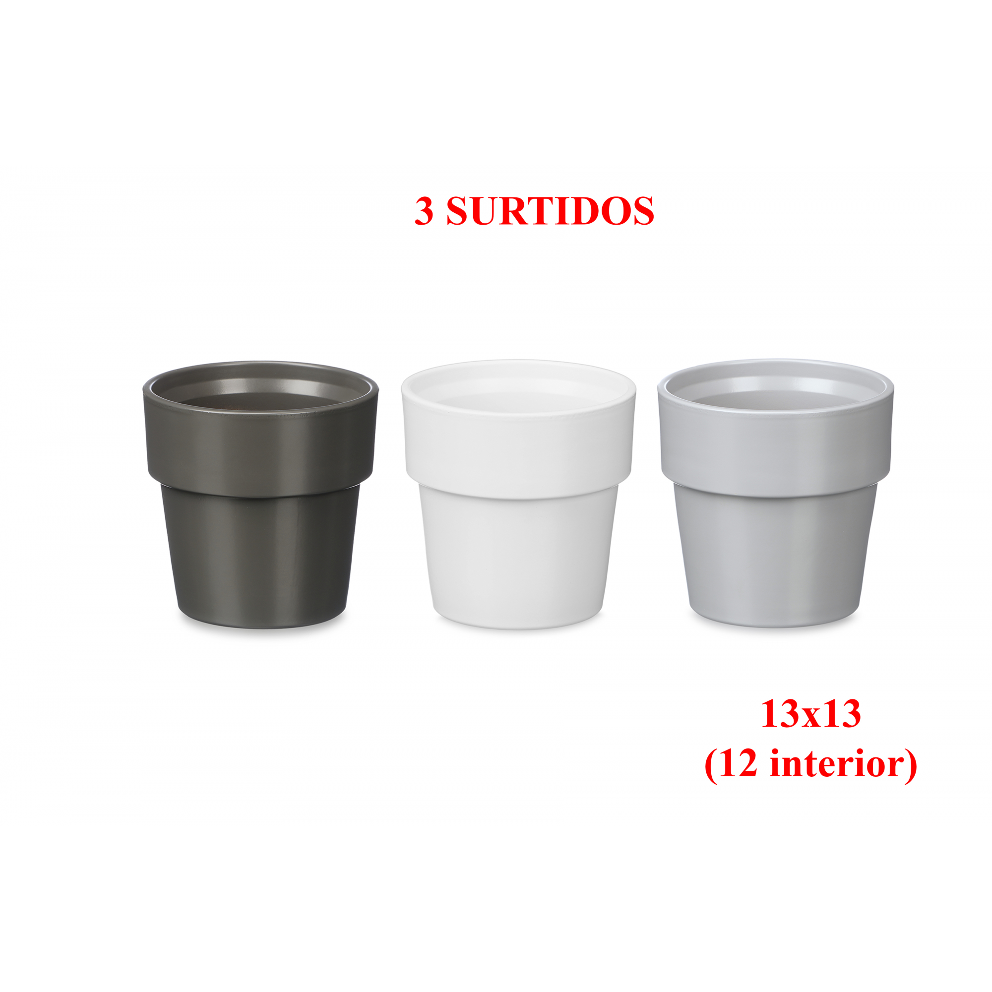 MACETA 5241 -13x13 (3 SURTIDOS)-